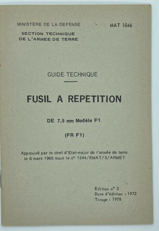French Mas Frf1 Sniper Rifle Technical Guide