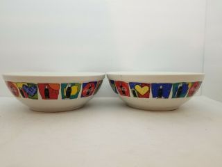 Set Of 2 Coca Cola Gibson 2000 All Seasons Soup/cereal Bowls