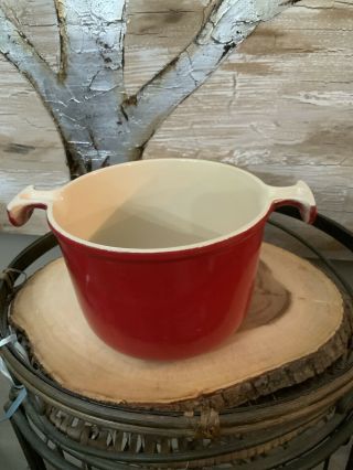 Le Crueset Red Pot Crock Cast Iron And Enamel