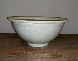Vintage Texas Ware Melamine Confetti Speckled Mixing Bowl Tan White 8 " X 3.  5 "