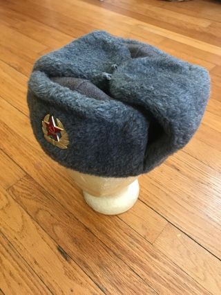 Russian Military Ushanka Winter Hat Size 60 Soviet Cccp Vdv Kgb