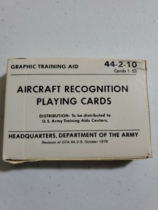 Aircraft Recognition Playing Cards 44 - 2 - 10 1979