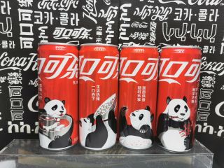 China 2020 Coca Cola Chengdu The Panda Limited Edition Can Of 4 Empty