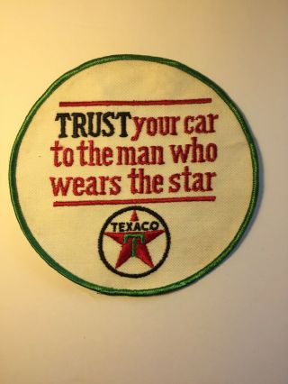 Texaco Oil Service Patch Trust Your Car To The Man Who Wears The Star