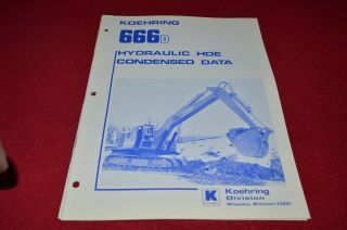 Koehring 666d Hydraulic Excavator Hoe Dealer 