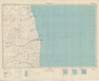 Russian Soviet Military Topographic Maps - Joao Pessoa (brazil) 1:500k,  Ed.  1964