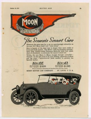 1916 Moon Motor Car Co.  Ad; Season 