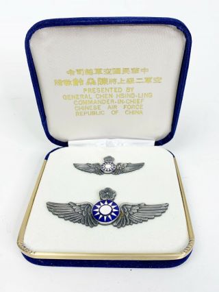 Republic Of China Pilot Wings Presented By Commander Of Chinese Air Force