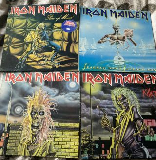 Iron Maiden Vinyls X4 Iron Maiden Killers Piece Of Mind 7th Son