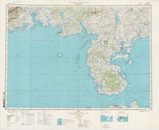 Russian Soviet Military Topographic Maps – Zhanjiang (china),  1:500k,  Ed.  1983
