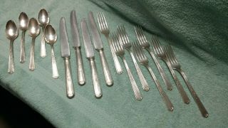 Vtg 16 Pc Oneida Community Tudor Plate Flatware Mary Stuart Knives Forks Spoons