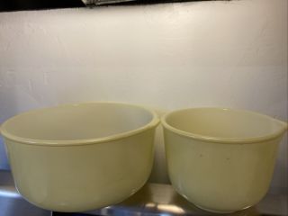 Glasbake Bowls For Sunbeam Mixmaster – 2 Qt.  And 3 1/2 Qt.  Yellow