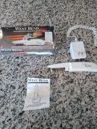 Vintage West Bend Electric Power Vegetable/fruit Peeler With Instructions