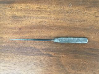Vintage Delaware Ice And Storage Co Advertising All Metal Ice Pick