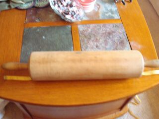 Large Heavy Primitive Antique Solid Wood Rolling Pin Farmhouse