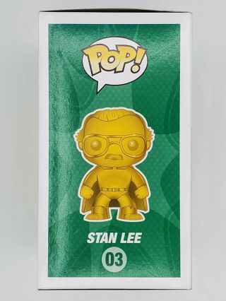NYCC Exclusive Gold Stan Lee Funko Pop Signed with Stan Lee Sticker 2