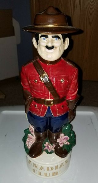 Vintage Canadian Club Police Mountie Whiskey Decanter