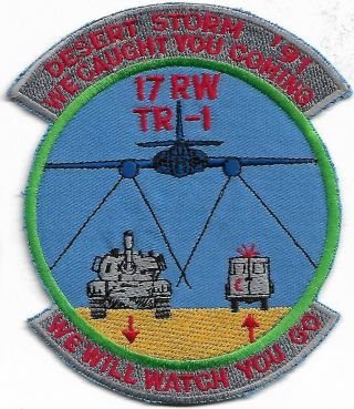 Usaf Patch 17 Reconnaissance Wing Desert Storm 1991 Tr - 1 Patch 4 Inch,  Large