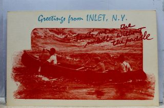 York Ny Inlet Greetings Without Paddle Postcard Old Vintage Card View Post