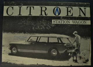1960 - 1961 Citroen Station Wagon Sales Brochure Folder
