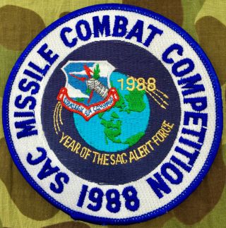 Air Force 1988 Sac Missile Combat Competition Usaf Strategic Air Command Patch