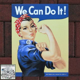 Rosie The Riveter We Can Do It Retro Tin Sign Garage Shop Home Wall Decor S - 796