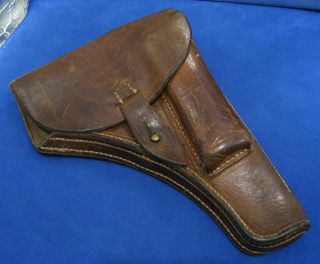Yugoslavia Serbia Early Jna Army Officer 7.  62 Leather Pistol Holster