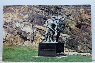York Ny West Point Us Military Academy American Soldier Statue Postcard Old
