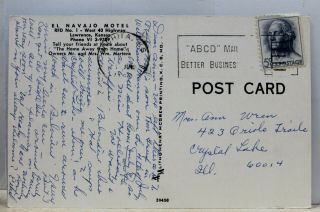 Kansas KS Lawrence El Navajo Motel Postcard Old Vintage Card View Standard Post 2