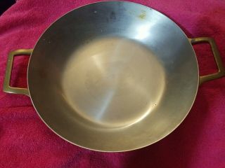 Vtg 1801 Paul Revere Ware 10 1/2  Copper Skillet/wok/fry Pan W/ Two Handles Usa