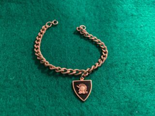 Vintage Usma Military Academy At West Point Insignia Charm Bracelet
