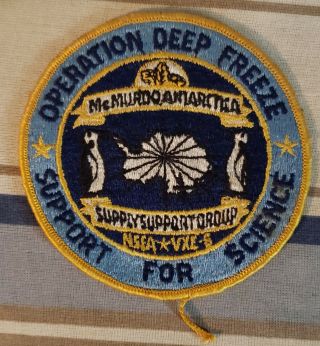 Vintage Us Navy Operation Deep Freeze Antarctica Mcmurdo Sew On Patch