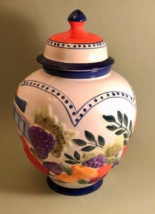 Tall and Large Ceramic Biscotti Cookie Jar / Hand - Painted for Nonni ' s 2