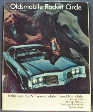 1968 Oldsmobile Rocket Circle Intro Brochure Cutlass 442 98 Delta 88 Toronado 68