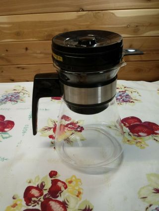 Vtg Norelco Dial - A - Brew 12 Cup Automatic Drip Filter Coffee Carafe /basket Only