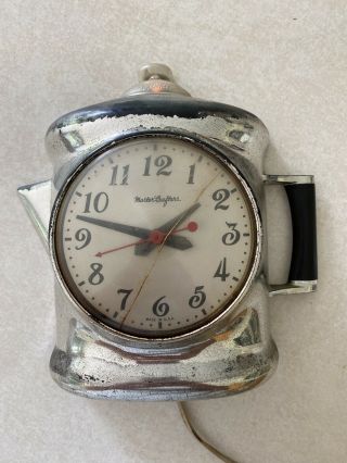 Vintage Percolator Coffee Pot Clock Master Crafters - Model 470