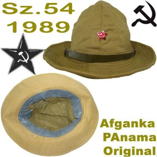 Sz 54 Rare Afganka Panama Soviet Army Soldier Officers Hot Areas 1989