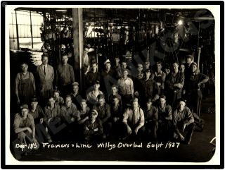 Willys Overland Metal Sign: Framers & Lines Workers,  Toledo Plant,  1937
