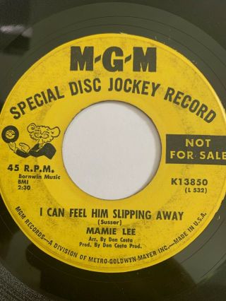 Northern Soul Promo 45/ Mamie Lee " I Can Feel Him Slipping Away " Mgm Hear
