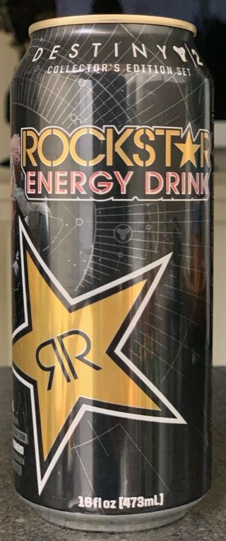 Rockstar Energy Drink 16 Fl Oz Full Can Rare Destiny 2 Forsaken Lord Shaxx