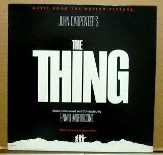 The Thing Soundtrack Lp Ennio Morricone 1982 John Carpenter 1st Press -