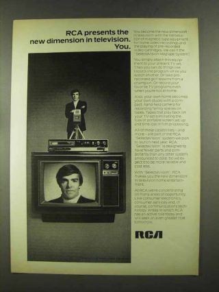 1972 Rca Selectavision Tv Ad - The Dimension