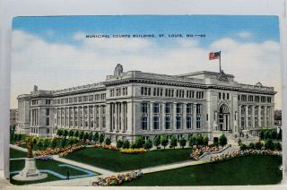 Missouri Mo St Louis Municipal Courts Building Postcard Old Vintage Card View Pc