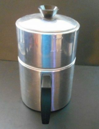 Vintage Mirro USA Aluminum 7 - cup 2 Tier Camping Stovetop Drip Coffee Pot 3