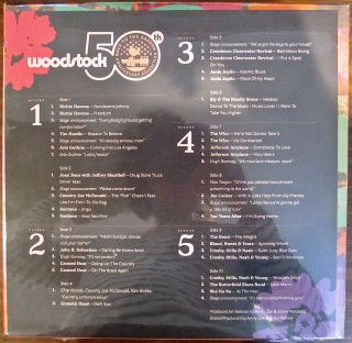 WOODSTOCK Back To The Garden 50th Anniversary 5 - LP vinyl BOX SET 2