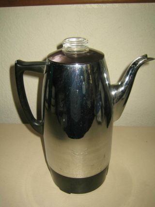 Vintage Westinghouse Chrome 10 Cup Coffee Pot Electric Percolator Pe - 552 1960 