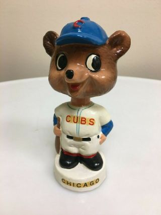 Vintage 1960s Chicago Cubs Baseball Mini Miniature Nodder Bobblehead Rare
