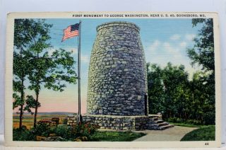 Maryland Md Boonsboro George Washington First Monument Postcard Old Vintage Card