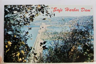 Pennsylvania Pa York County Safe Harbor Susquehanna River Postcard Old Vintage