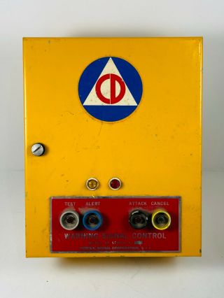 Vtg Cold War Civil Defense Air Raid Nuclear Bomb Warning Signal Control Box 1
